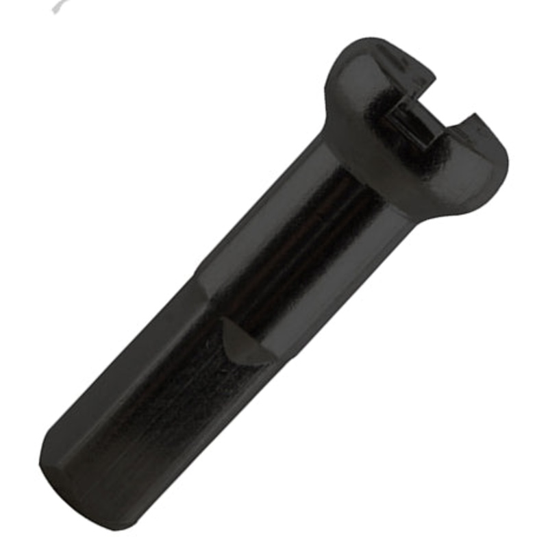 Black Brass 14g 5/8″ 16mm spoke nipple – single