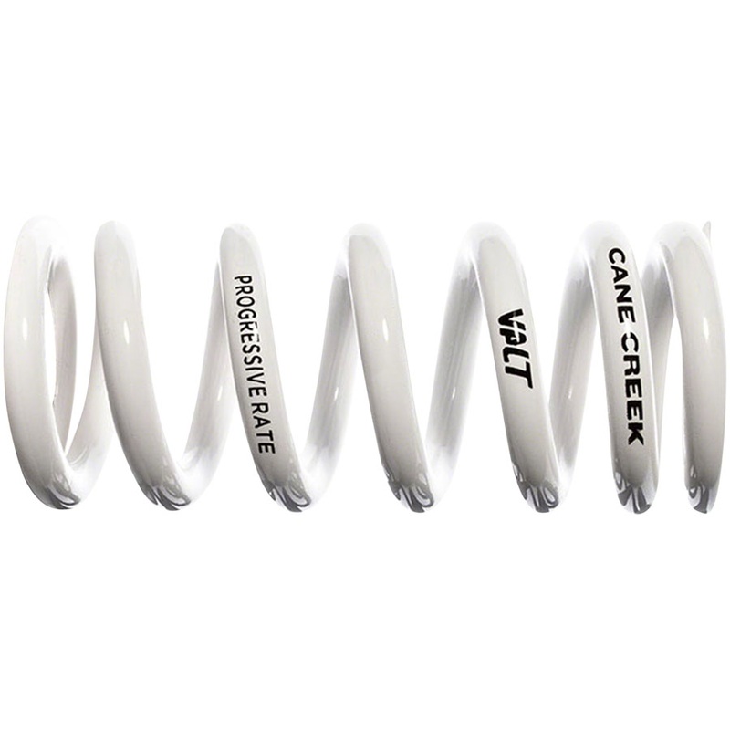 Cane Creek Progressive Rate VALT Lightweight Rear Shock Spring – 45mm x 500-610lbs, White
