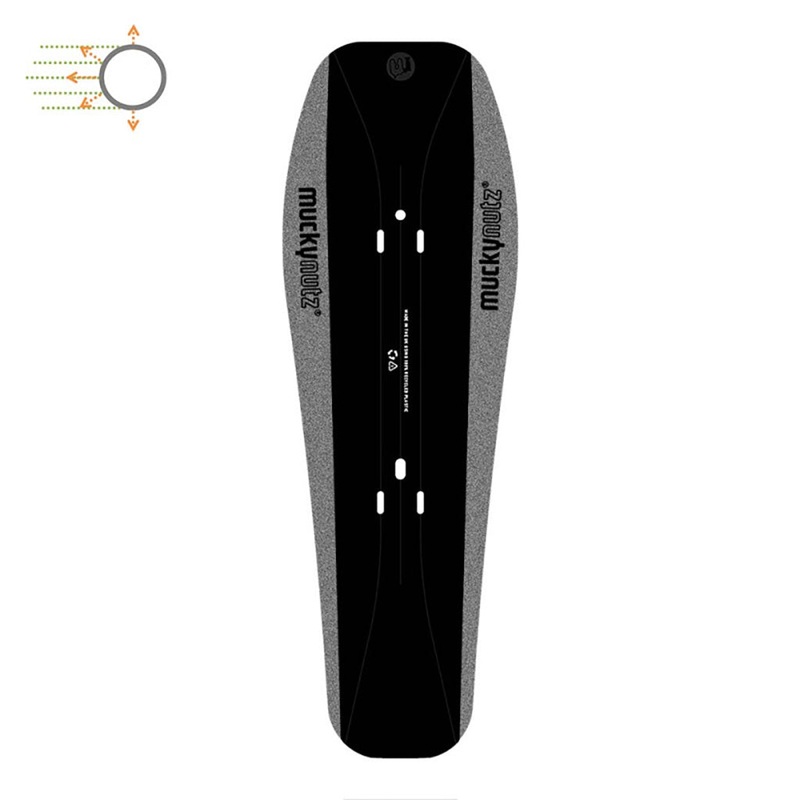 Durable Black & Reflective Fat Bike Gut Fenders  Easy-Install, Lightweight Downtube Mudguards for FatBike Front Wheel Protection
