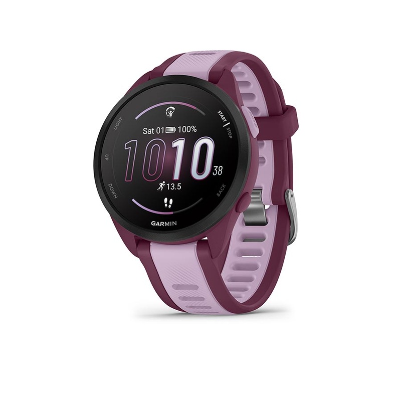 Garmin Forerunner 165 Music Watch Watch Color: Berry Wristband: Lilac – Silicone