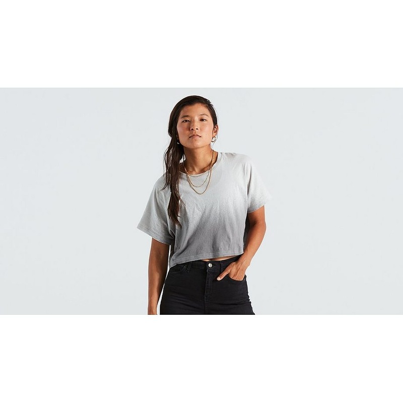 Specialized crop tee ss wmn dove grey spray xxs