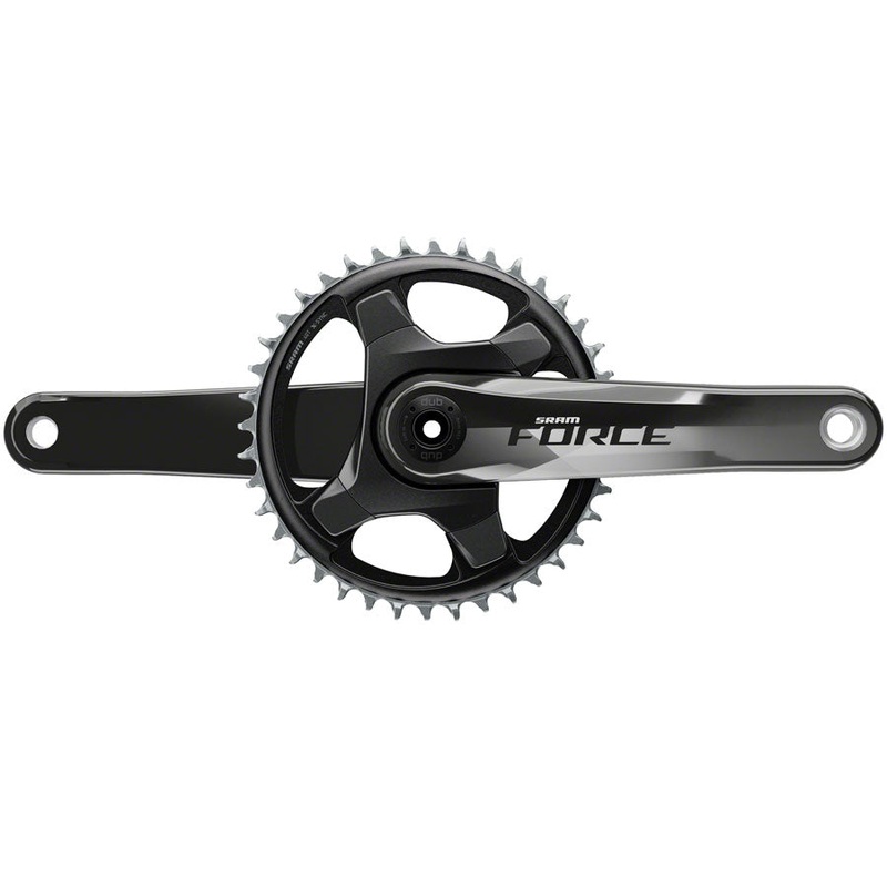 SRAM Force 1 AXS Crankset – 165mm 12-Speed 40t 8-Bolt Direct Mount DUB Spindle Interface Gloss Natural Carbon D1