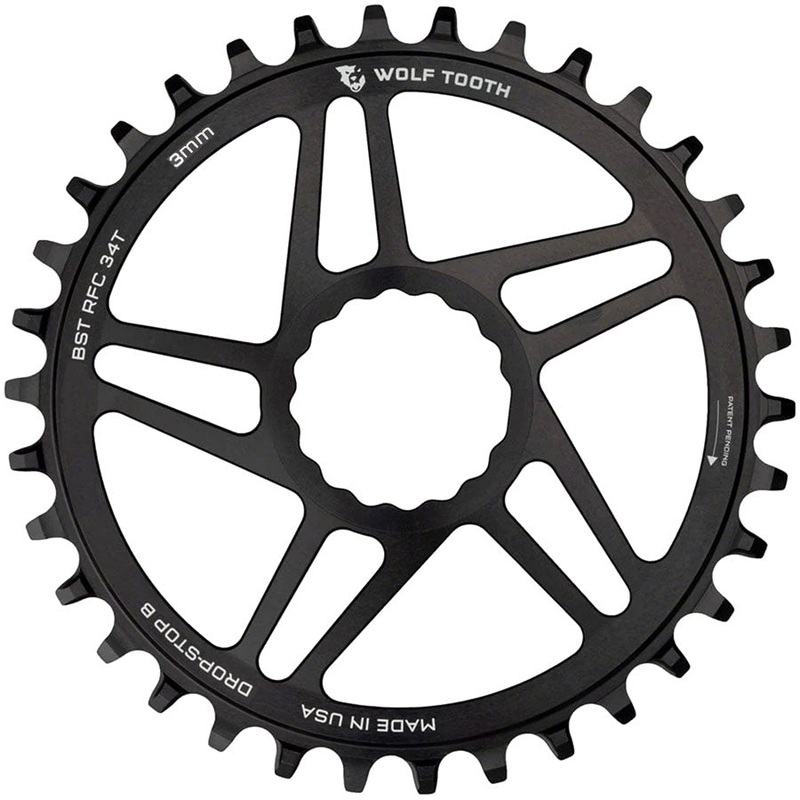 Wolf Tooth Direct Mount Chainring – 34t, RaceFace/Easton CINCH Direct Mount, Drop-Stop B, For Boost Cranks, 3mm Offset,