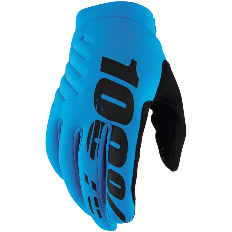 100% Brisker Gloves – Turquoise Full Finger Mens Large