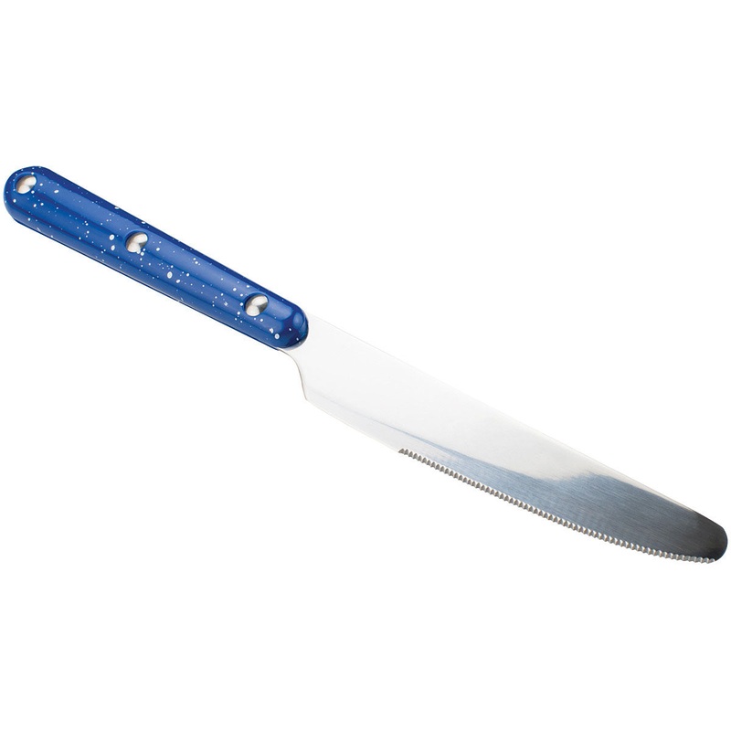 GSI Enamelware Blue Enamel Knife and Tableware Set – Complete Your Outdoor Dining Experience!