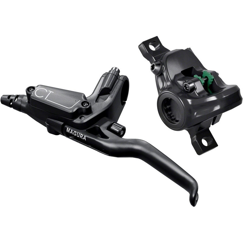 Magura MT C4 Disc Brake and Lever – Rear, Hydraulic, 2-Piston, Post Mount, Black