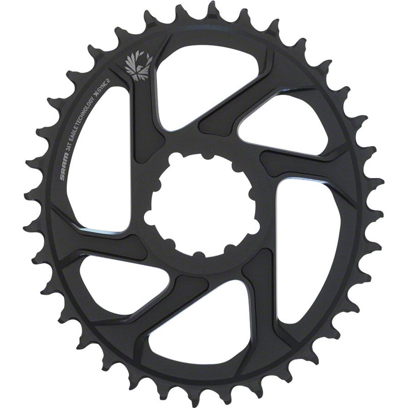 SRAM X-Sync 2 Eagle Direct Mount Oval Chainring – 34 Tooth, 3mm Boost Offset, 12-Speed, Black