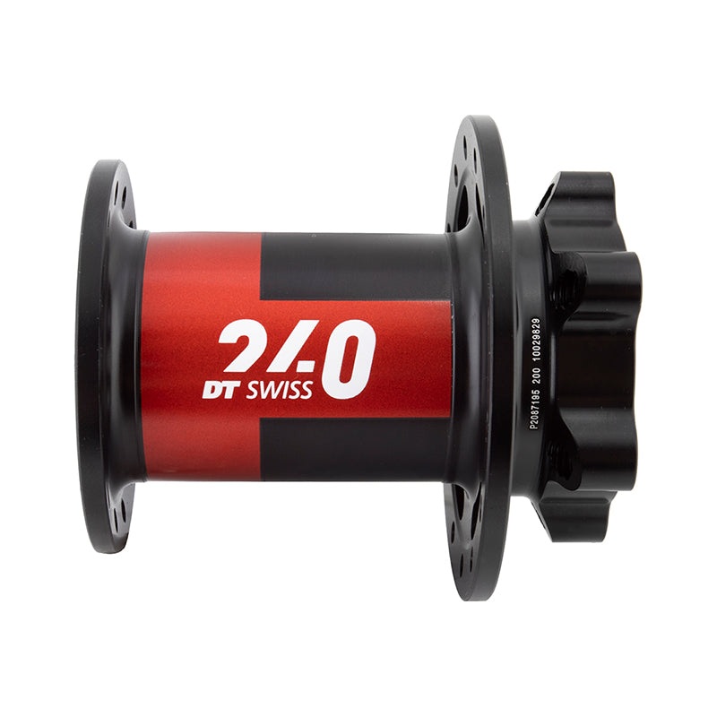 DT Swiss 240 Front Hub – Lefty x 100mm 6-Bolt Black/Red 28H