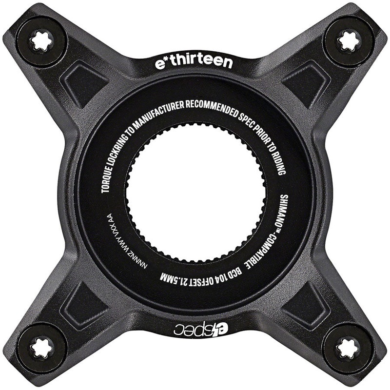 e*thirteen e*spec 104BCD Aluminum Direct Mount Spider – 104BCD, 55mm CL, Incl. Bolts, Shimano EP8, Black