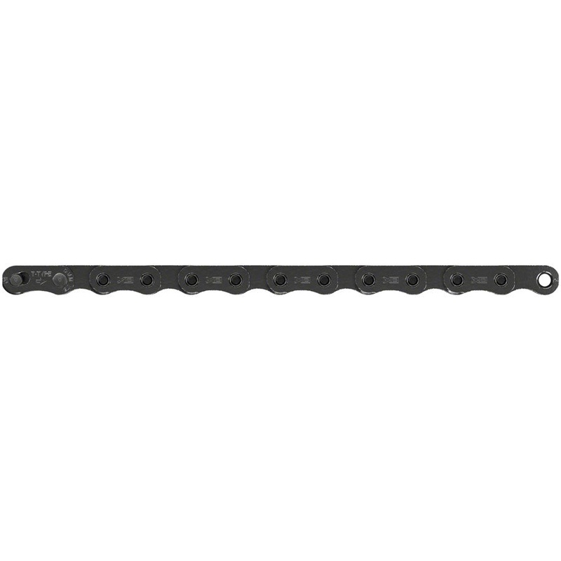 SRAM X0 Eagle T-Type Flattop Chain – 12-Speed, 126 Links, Solid Pin, Includes PowerLock Connector, PVD Coated, Dark