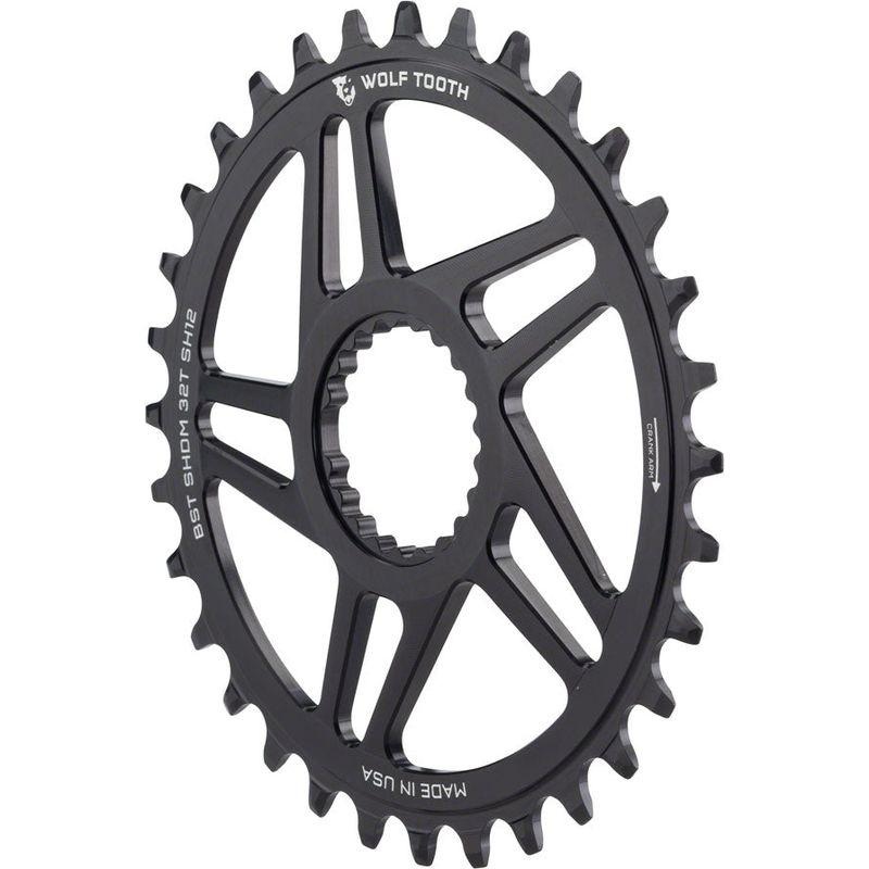 Wolf Tooth Direct Mount Chainring – 30t Shimano Direct Mount For Boost Cranks 3mm Offset Requires 12-Speed Hyperglide Chain Black