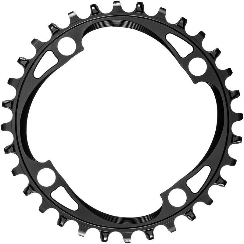 absoluteBLACK Round 104 BCD Chainring – 32t 104 BCD 4-Bolt Narrow-Wide Black