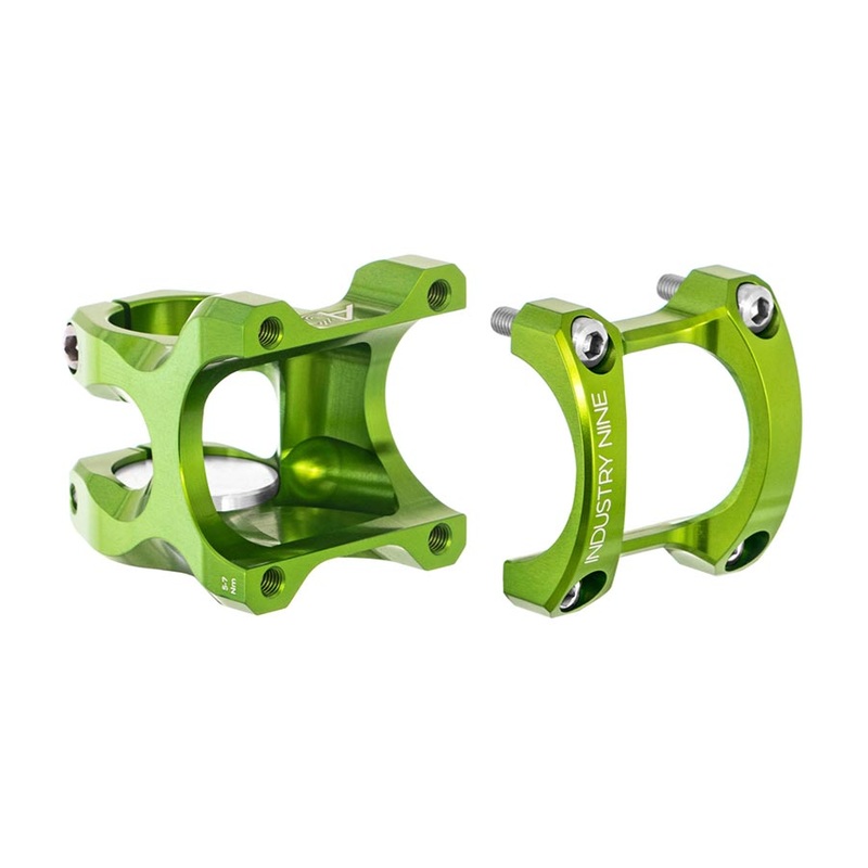 Industry Nine A35 Stem Diameter: 35mm Length: 50mm Steerer: 1-1/8 7 Lime Green