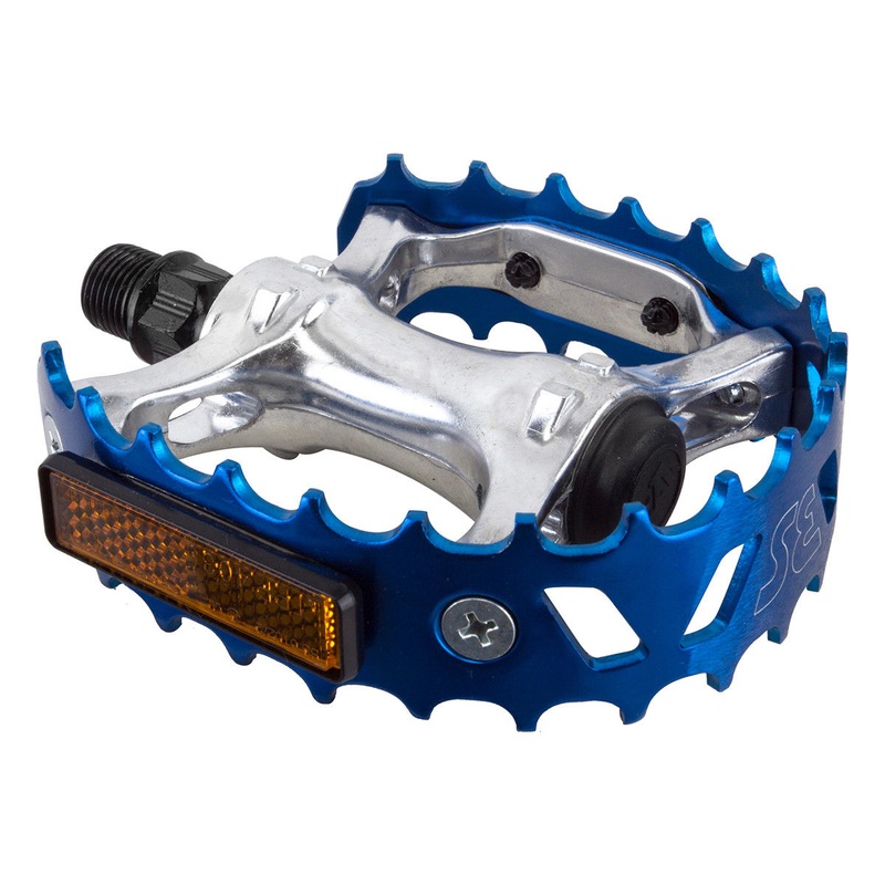SE Racing Bear Trap Aluminum Cage Pedals – 9/16″ – Blue