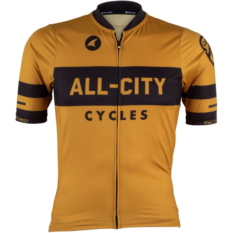 All-City Classic Logowear Men’s Jersey – Mustard Brown, Black, Small