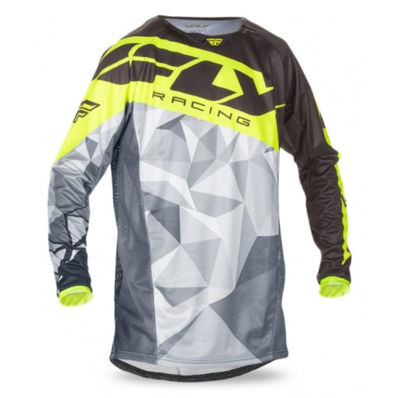 Fly Racing 2017 Kinetic Crux BMX Race Jersey-Black/Hi-Vis