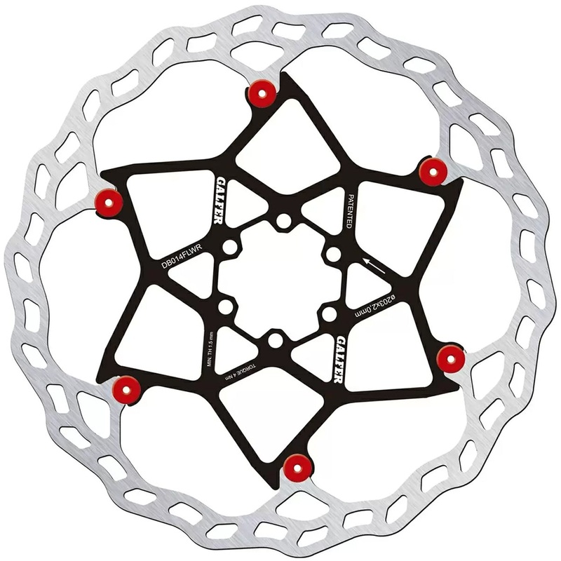 Galfer Floating Wave Disc Brake Rotor – 203mm x 2.0mm 6-Bolt Red