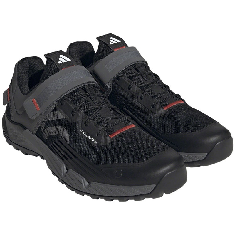 Five Ten Trailcross Mountain Clipless Shoes – Mens Core BLK/Gray Three/Red 7.5