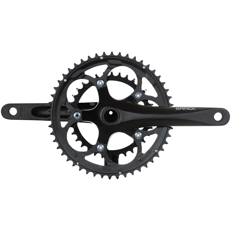 Samox R3 Crankset – 170mm, 11-Speed, 50/34t, 110 bcd, 24mm Spindle, Black