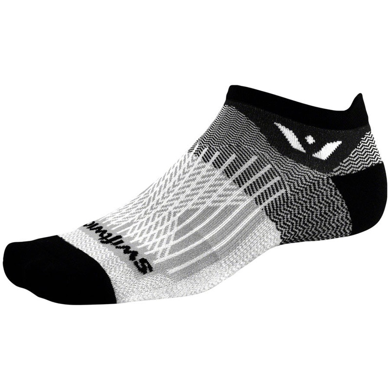 Swiftwick Aspire No Show Socks – Black Pewter Large