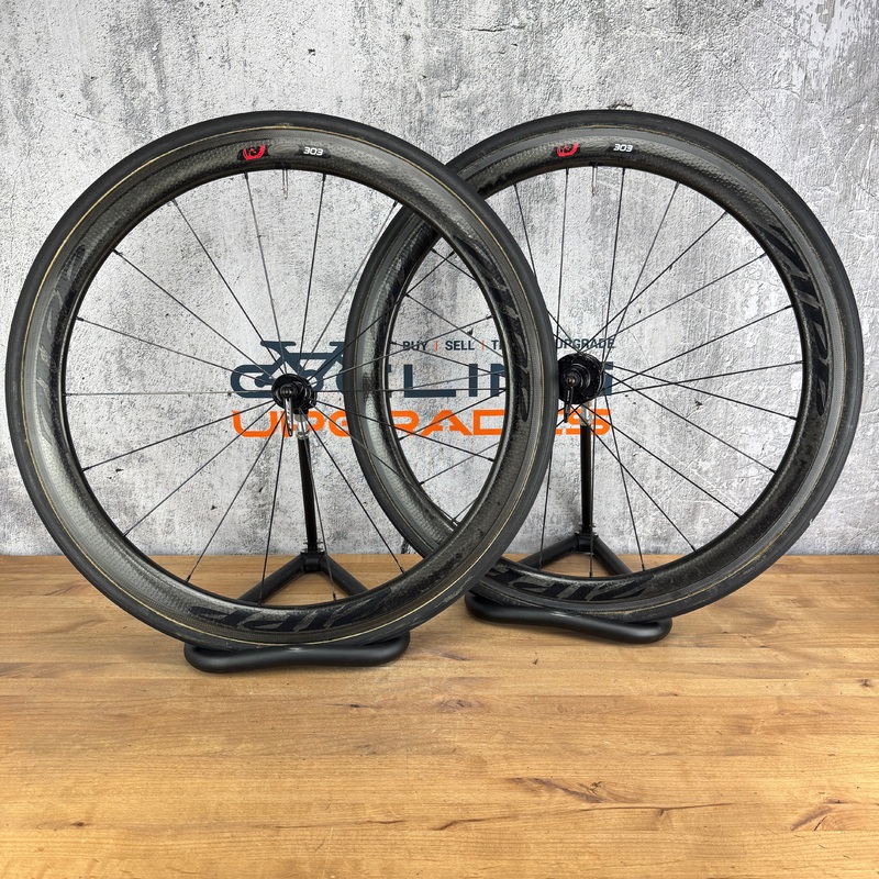 Zipp 303 Firecrest Carbon Tubular Wheelset 700c Rim Brake Vittoria Corsa CX