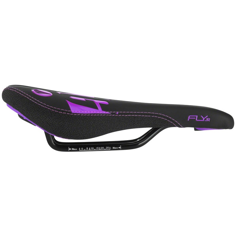 SDG Fly Jr Saddle Steel Rails – Blk/Purple