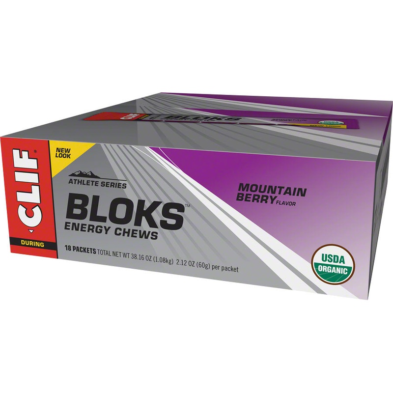 Clif Shot Bloks Mountain Berry Box of 18 Energy & Electrolyte Chews