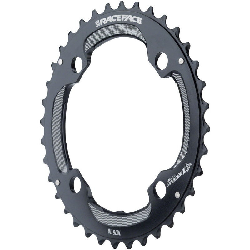 RaceFace Turbine Chainring 38t 104mm BCD 11-Speed Aluminum Black Road MTB