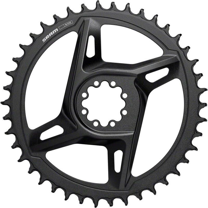 SRAM Rival X-Sync Direct Mount Road Chainring – 44t, 12-Speed, 8-Bolt Direct Mount, 6.5mm Offset, Black, E1