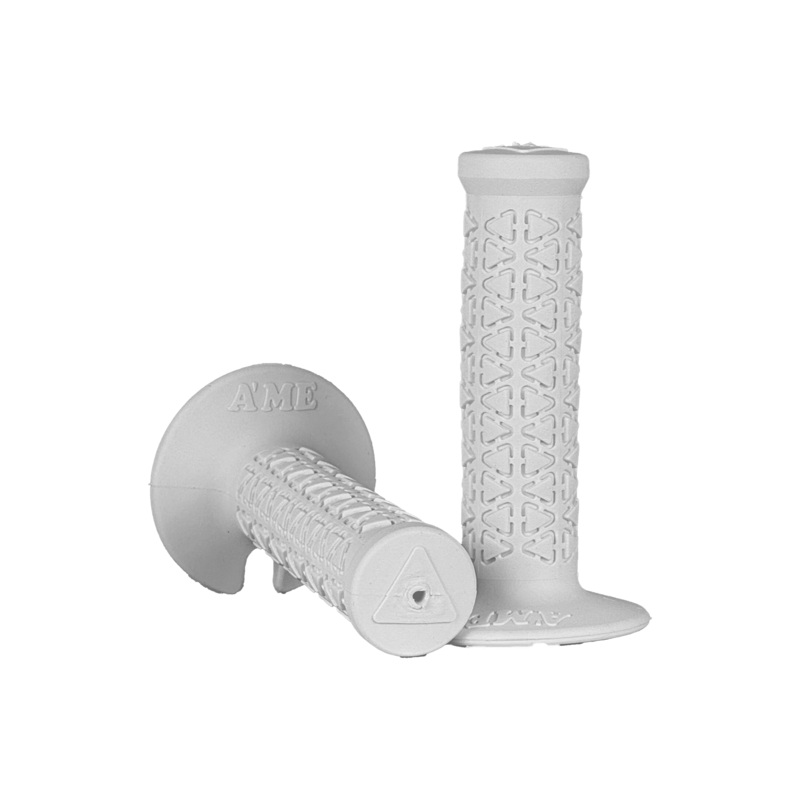 AME Mini BMX Grips – Flanged – White – USA Made