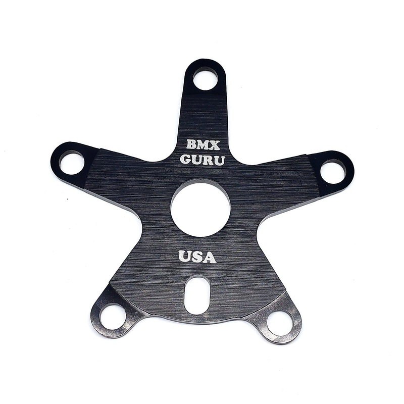 BMXGuru Aluminum BMX Spider – 110mm – Black – USA Made