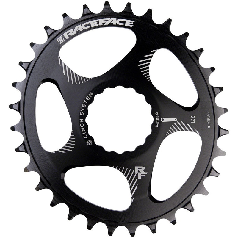 RaceFace Narrow Wide Oval Chainring: Direct Mount CINCH, 34t, Black
