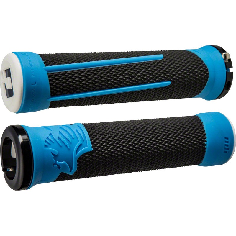 ODI AG2 Grips – Black/Blue, Lock-On