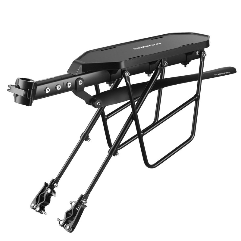 ROCKBROS Quick Release Rear Bike Cargo Rack, Adjustable for 26-29 Mountain Bikes