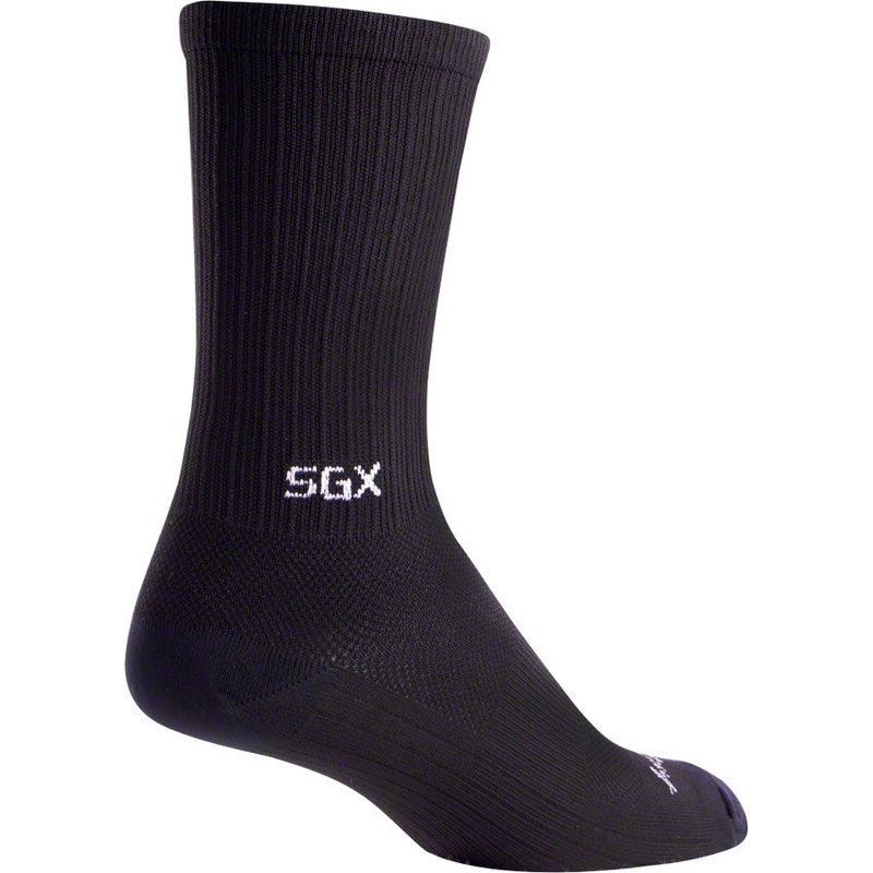 SockGuy SGX Black Socks – 6″, Black, Small/Medium