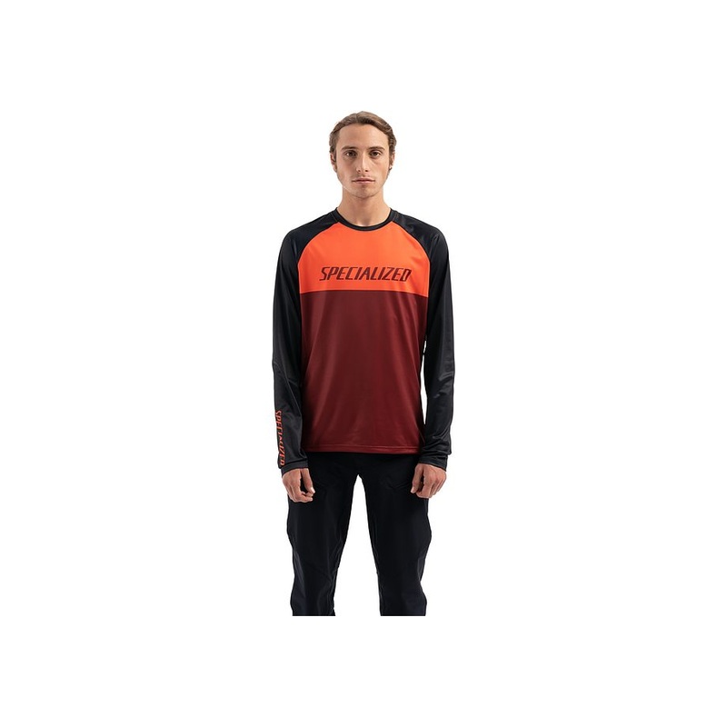 Specialized demo pro jersey ls rocket red / crimson block s