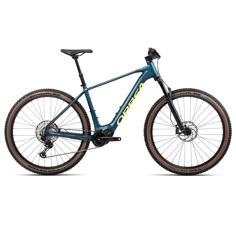 2024 Orbea URRUN 10 Hardtail Mountain E-Bikes – Large, Borealis Blue (Matte)- Luminous Yellow (Gloss)
