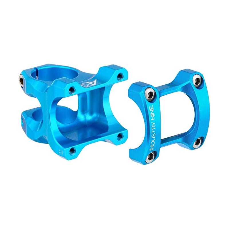 Industry Nine, A318, Stem, Diameter: 31.8mm, Length: 30mm, Steerer: 1-1/8”, 8, Turquoise