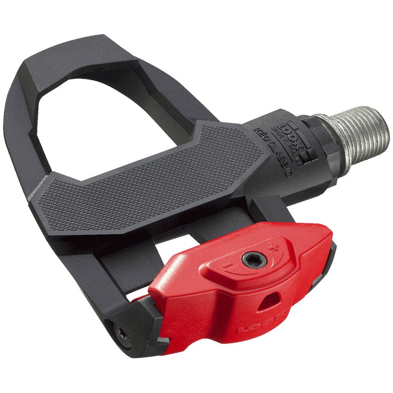 LOOK KEO CLASSIC 3 Pedals – Single Sided Clipless, Chromoly, 9/16″, Black/Red