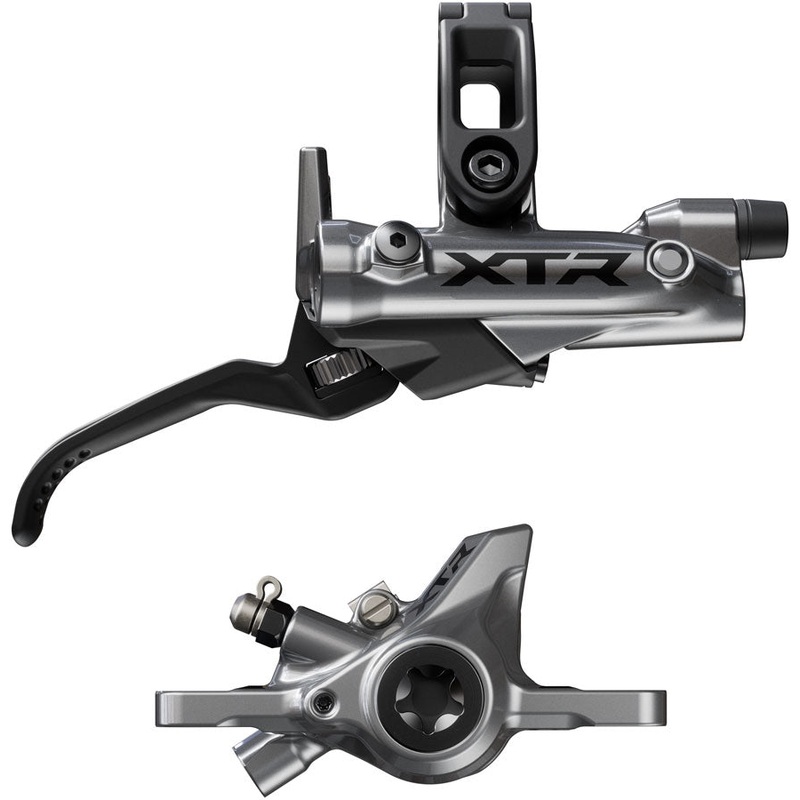 Shimano XTR BR-M9200 Disc Brake BL-M9220 Lever – Right/Rear Post Mount 2-Piston Caliper SM-BH90-SS Hose Metal Pads Gray