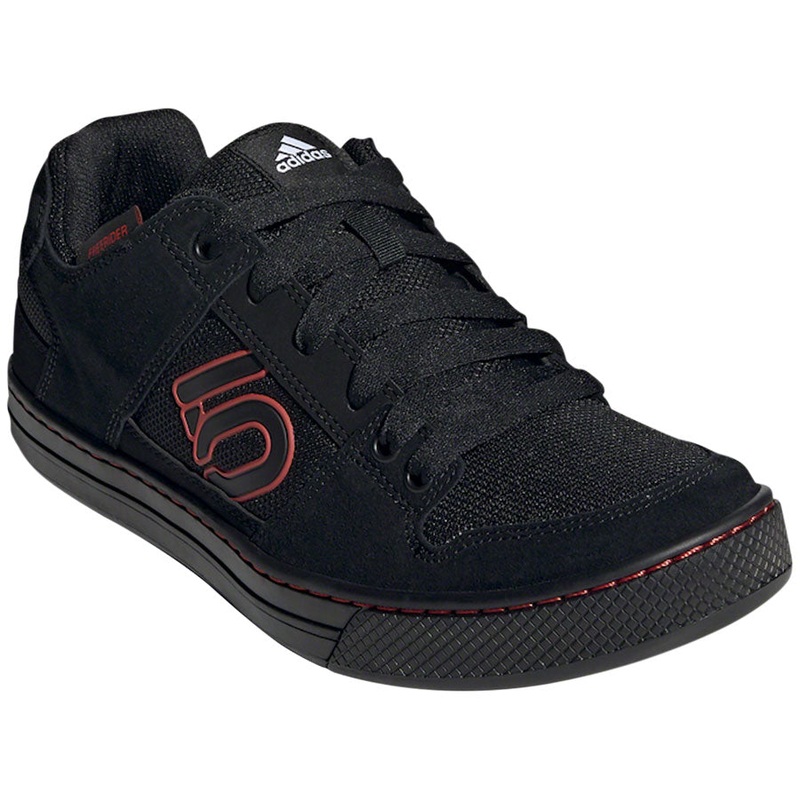Five Ten Freerider Flat Shoes – Mens Core Black / Core Black  / Red 12.5