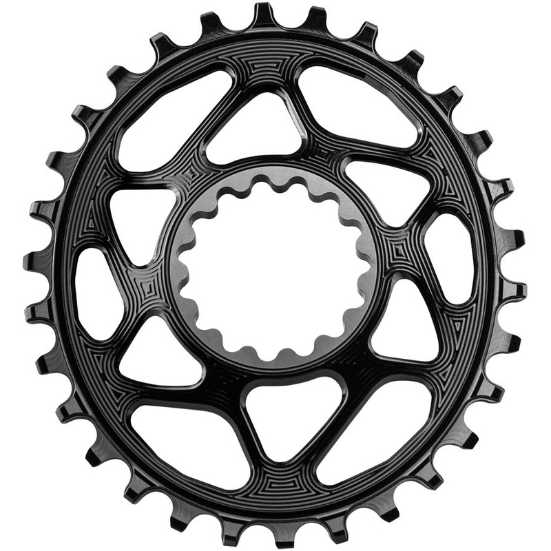 absoluteBLACK Oval Narrow-Wide Direct Mount Chainring – 30t, e*thirteen Direct Mount, 3mm Offset, Black