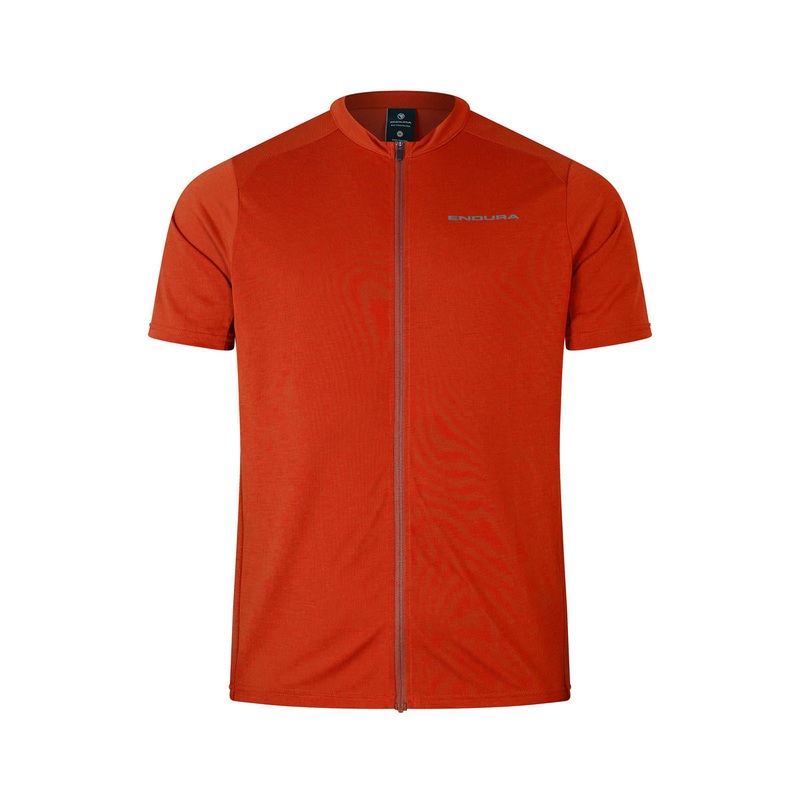 Endura Loop Short Sleeve Zipped MTB Jersey – Flame Red