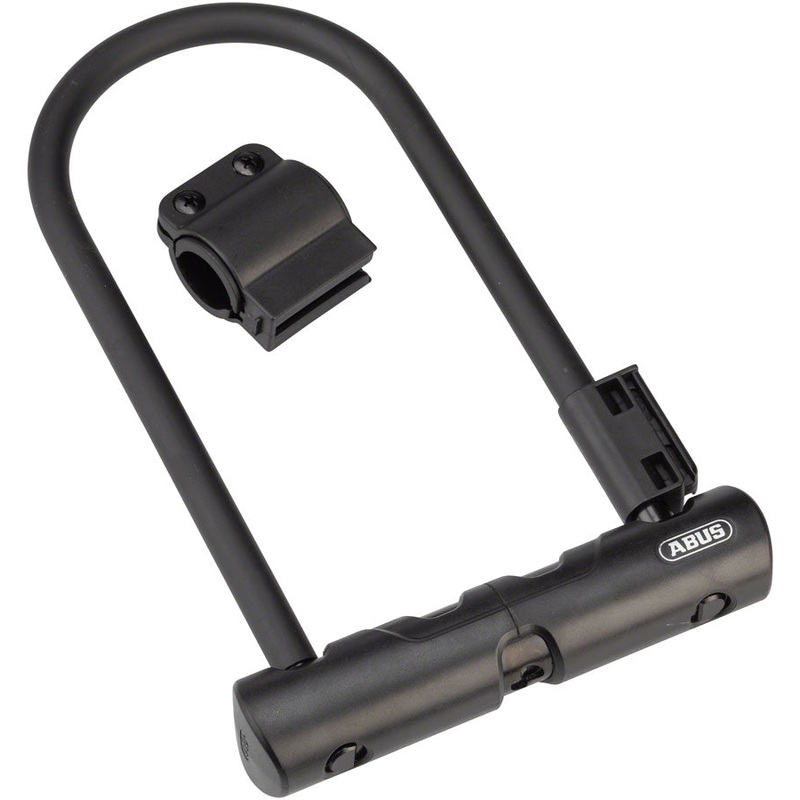 Abus Ultra 410 U-Lock – 3.9 x 9″, Keyed, Black, Includes bracket