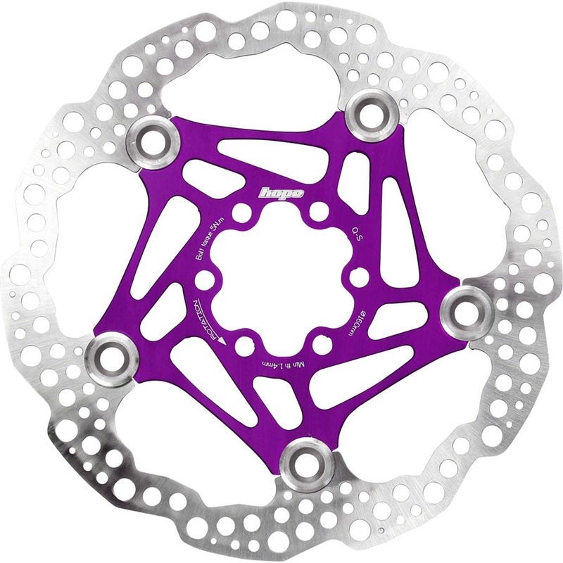 Hope Floating Disc Brake Rotor – 160mm 6-Bolt Purple