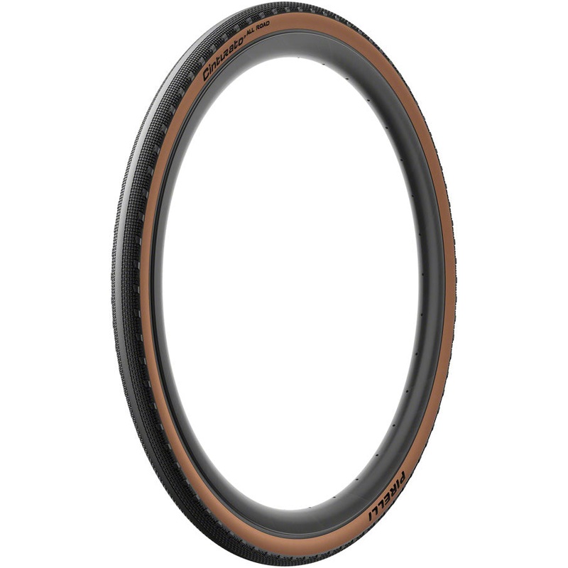Pirelli Cinturato All Road Tire – 700 x 45 Tubeless Folding Classic Tan TechWALL+ Pro Gravel
