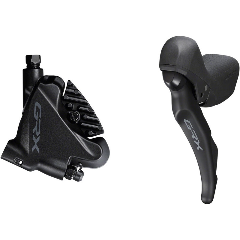 Shimano GRX ST-RX600 2×11-Speed Left Drop-Bar Shifter/Hydraulic Brake Lever with BR-RX400 Flat Mount Caliper, Pre-Bled 1000mm Hose