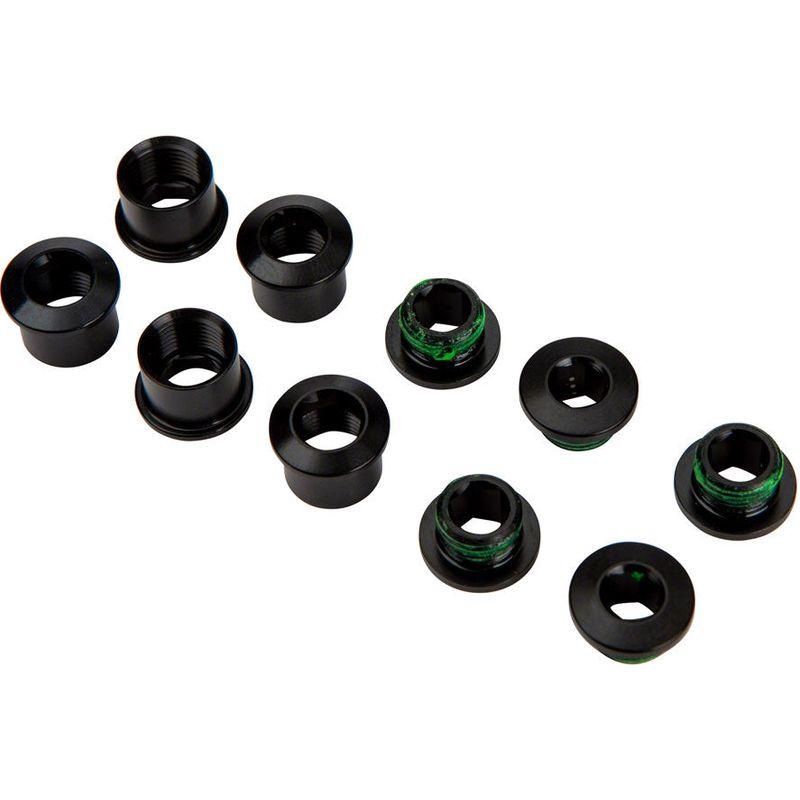 SRAM Road Double Chainring Aluminum Boltset 10 pieces Black also fits SRAM Omnium Cranks