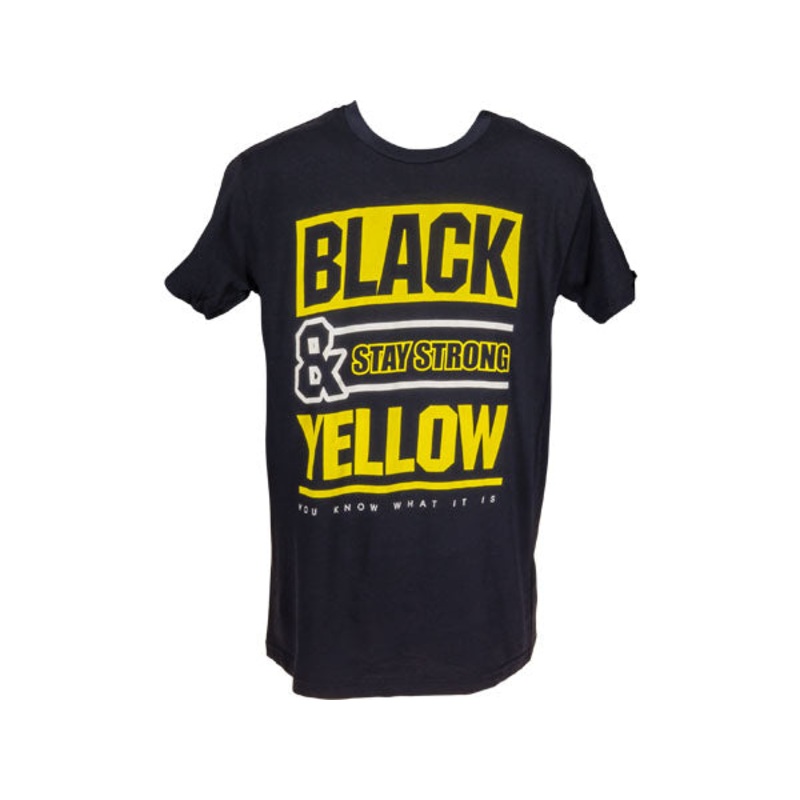 Stay Strong Black and Yellow T-Shirt-Black/Yellow