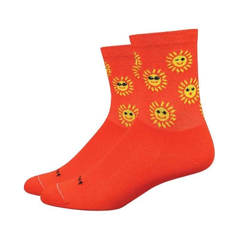 DeFeet, Aireator 4″, Socks, Poinciana/Yellow, S